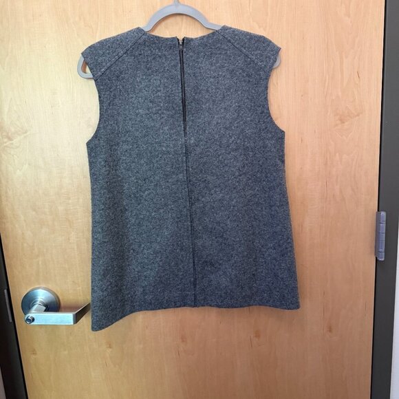 Madewell charcoal gray sleeveless wool tunic top with zipper detail – Women’s S - Picture 4 of 5
